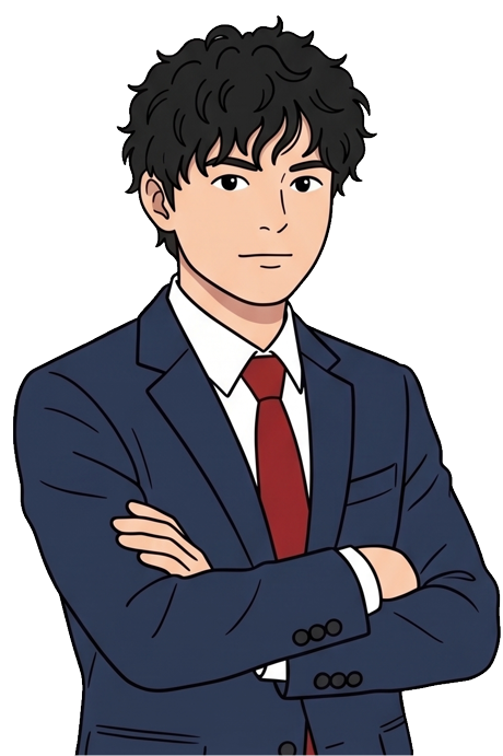 篠原翔(イラスト・腕組み)
